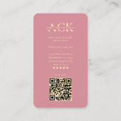 Modern Nail Artist Pink Manicurist Monogram Visitenkarte (Rückseite)