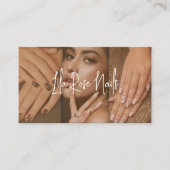 Modern Nail Manicurist Technician Photo Collage  Visitenkarte (Vorderseite)