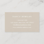 Modern Nail Salon Typography Script  Visitenkarte (Rückseite)