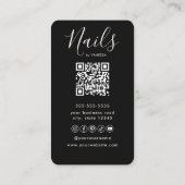 Modern Nail Studio Red Blue Manicurist Artist Visitenkarte (Rückseite)