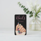 Modern Nail Technician Nails Art Salon Qr Code Visitenkarte (Stehend Vorderseite)