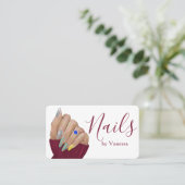 Modern Nail Technician Personal Branding Chic Visitenkarte (Stehend Vorderseite)