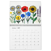 Modern Naive Floral Art Calendar Kalender (Jan 2027)