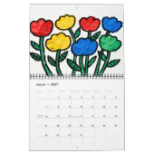 Modern Naive Floral Art Calendar Kalender (Mär 2027)