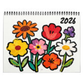 Modern Naive Floral Art Calendar Kalender (Titelbild)