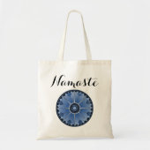 Modern Namaste Blue Mandala Tragetasche (Vorne)