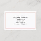 Modern Namaste Mandala Yoga Instructor Visitenkarte (Rückseite)