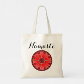 Modern Namaste Red Mandala Tragetasche (Rückseite)