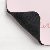 Modern Name Chic Blush Pink Mouse Pad Mousepad (Ecke)