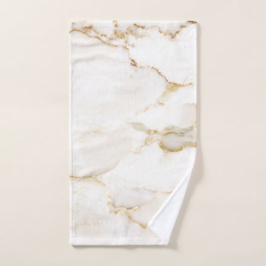 Modern Name Gold Look Marmor Muster Badhandtuch Set (Handtuch)