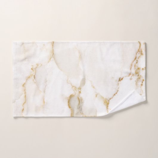 Modern Name Gold Look Marmor Muster Badhandtuch Set (Handtuch)