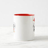 Modern Name Initial Monogram Letter M Christmas Zweifarbige Tasse (Mittel)