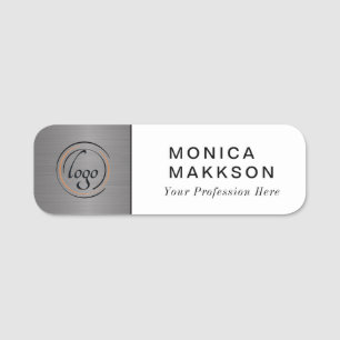 Modern Name, Logo und Titel Namensschild