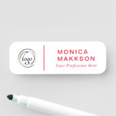 Modern Name, Logo und Titel Namensschild (Beispiel)