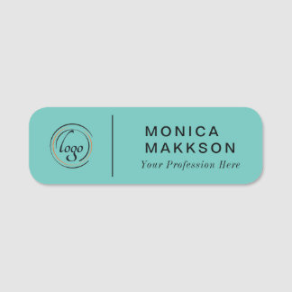 Modern Name, Logo und Titel Namensschild