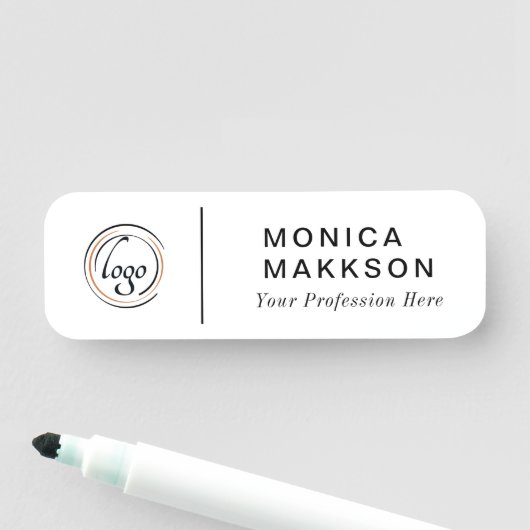 Modern Name, Logo und Titel Namensschild (Beispiel)