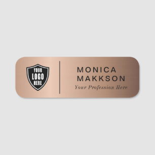 Modern Name, Logo und Titel Namensschild