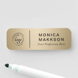 Modern Name, Logo und Titel Namensschild