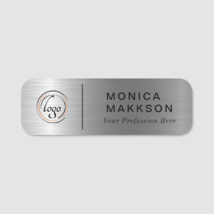 Modern Name, Logo und Titel Namensschild
