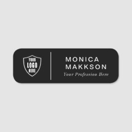 Modern Name, Logo und Titel Namensschild