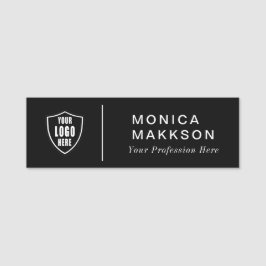 Modern Name, Logo und Titel Namensschild