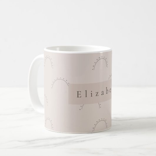 Modern Name Mug Kaffeetasse (Vorderseite Links)