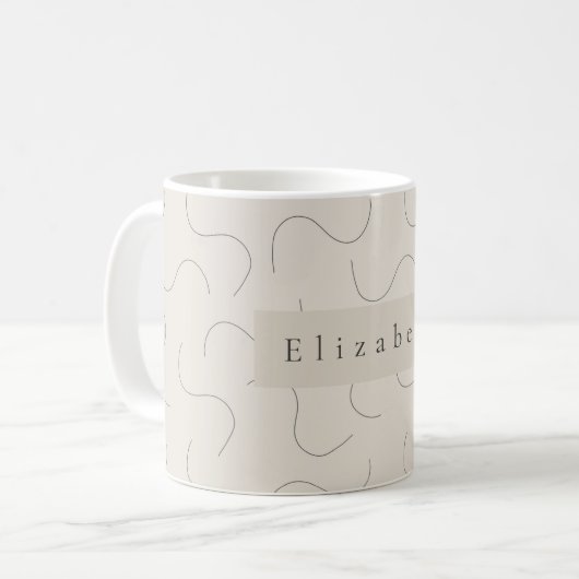 Modern Name Mug Kaffeetasse (Vorderseite Links)