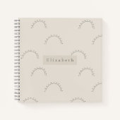Modern Name Notebook Notizblock (Vorderseite)