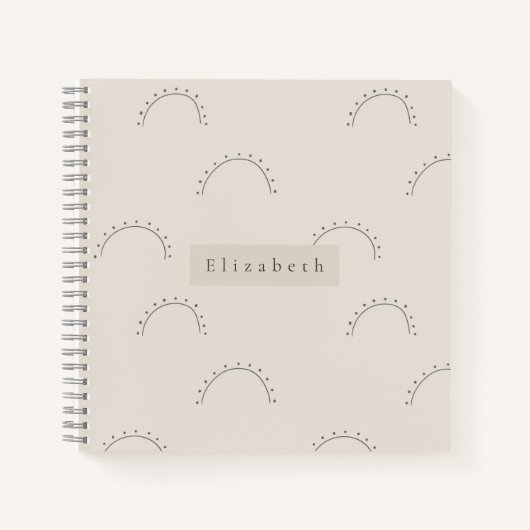 Modern Name Notebook Notizblock (Vorderseite)