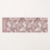 Modern Name Pink Shimmer Camouflage Muster Yogamatte (Vorderseite (Horizontal))