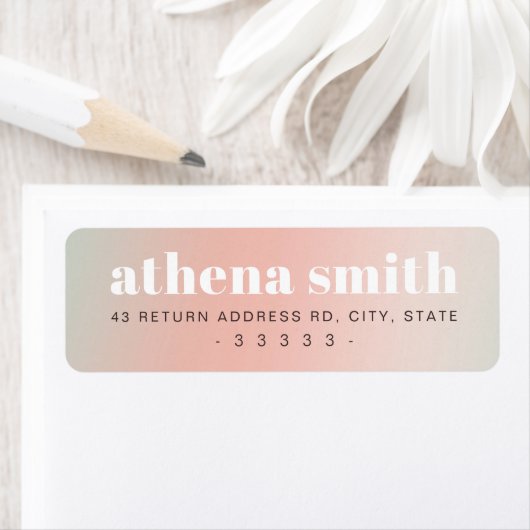 Modern Name Rosa grüne Gradienten Rücksendeadresse (Insitu)