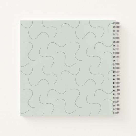 Modern Name Sage Green Notizblock (Rückseite)