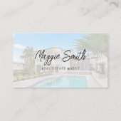 Modern Name Script Foto Real Anwesen Agent Visitenkarte (Rückseite)