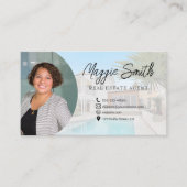 Modern Name Script Foto Real Anwesen Agent Visitenkarte (Vorderseite)
