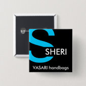 Modern Name Tag Button (Vorne & Hinten)