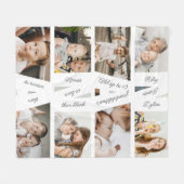 Modern Nana Photo Collage & Grandkids' Names Fleecedecke (Vorderseite (Horizontal))