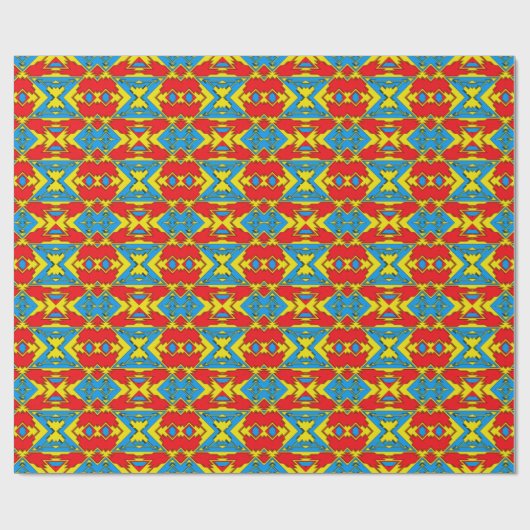 Modern Native American 12 Wrapping Paper Geschenkpapier (Flach)