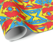 Modern Native American 12 Wrapping Paper Geschenkpapier (Rolleneckpunkt)
