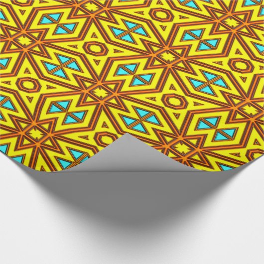 Modern Native American 31 Wrapping Paper Geschenkpapier (Ecke)