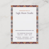 Modern Native Tribal Earring Jewelry Display Card Visitenkarte (Rückseite)