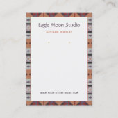 Modern Native Tribal Earring Jewelry Display Card Visitenkarte (Vorderseite)