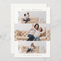 Modern Natural and Cream Collage with Three Photos