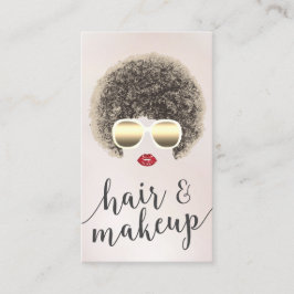 Modern Natural Hair Makeup Beauty Salon Loyalität Treuekarte