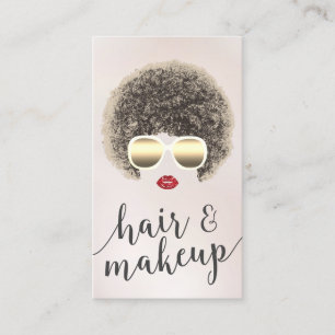 Modern Natural Hair Makeuty Salon Loyalität Treuekarte