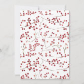 Modern Natural Red Berry Christmas Party Einladung (Rückseite)