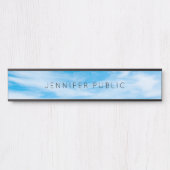 Modern Nature Template Elegante Wolken Blauer Himm Türschild (Vorderseite )