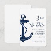 Modern Nautical Anchor Wedding Save the Date (Vorne/Hinten)