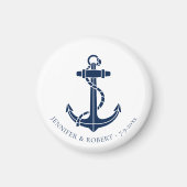 Modern Nautical Boat Anchor Wedding Swag Magnet (Vorne)