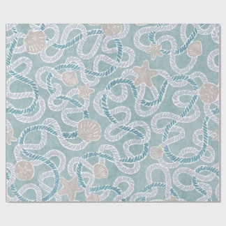 Modern Nautical Gift Wrap - Beachy Treasures Geschenkpapier
