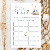 Modern Nautical Sailboat Baby Showspiel BINGO Flyer